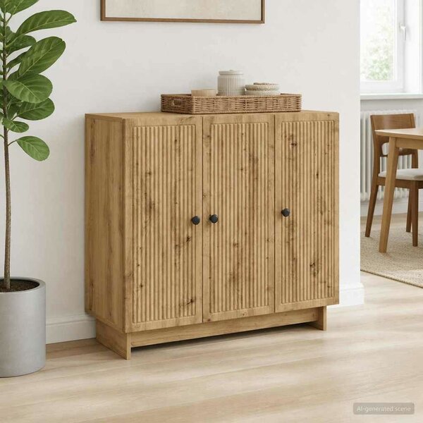 VidaXL Széf Kézműves Tölgy 89 x 34,5 x 80 cm Szerelt Fa