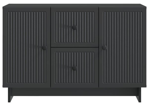 VidaXL Széf fiókkal Fekete 89 x 34,5 x 60 cm Szerelt Fa