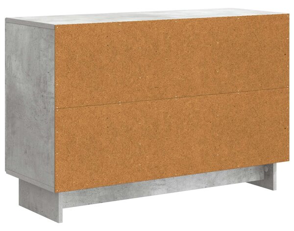 VidaXL Széf fiókkal Betonszürke 89 x 34,5 x 60 cm Szerelt Fa