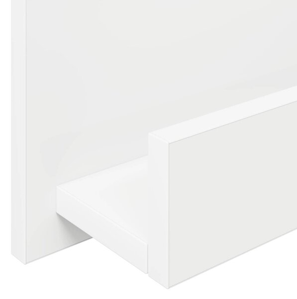 Magazin állvány polcokkal Fehér 51 x 11 x 102 cm Faanyag