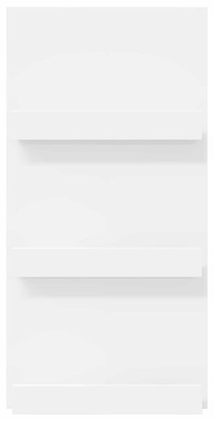Magazin állvány polcokkal Fehér 51 x 11 x 102 cm Faanyag