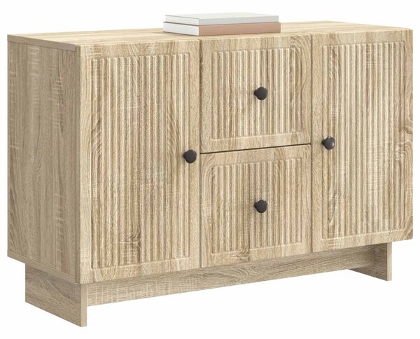 VidaXL Széf fiókkal Sonoma Tölgy 89 x 34,5 x 60 cm Szerelt Fa