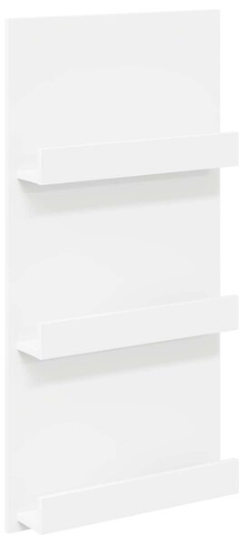 Magazin állvány polcokkal Fehér 51 x 11 x 102 cm Faanyag