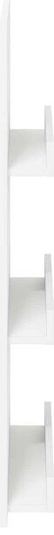 Magazin állvány polcokkal Fehér 51 x 11 x 102 cm Faanyag