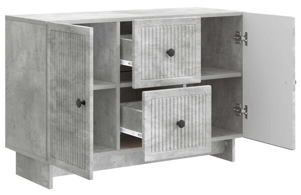VidaXL Széf fiókkal Betonszürke 89 x 34,5 x 60 cm Szerelt Fa