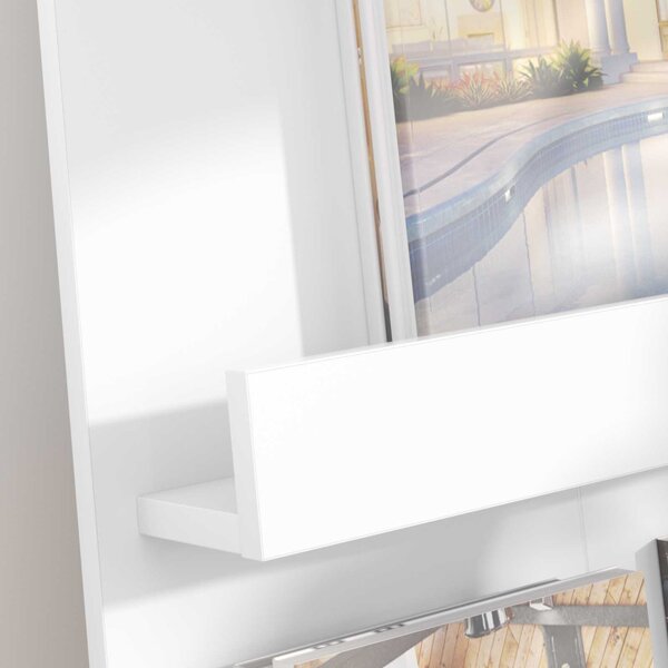 Magazin állvány polcokkal Fehér 51 x 11 x 102 cm Faanyag