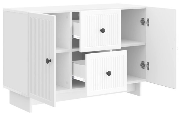 VidaXL Széf fiókkal Magasfényű Fehér 89 x 34,5 x 60 cm Szerelt Fa