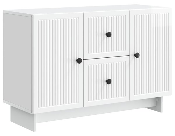 VidaXL Széf fiókkal Magasfényű Fehér 89 x 34,5 x 60 cm Szerelt Fa