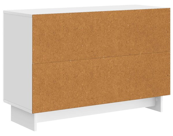VidaXL Széf fiókkal Magasfényű Fehér 89 x 34,5 x 60 cm Szerelt Fa
