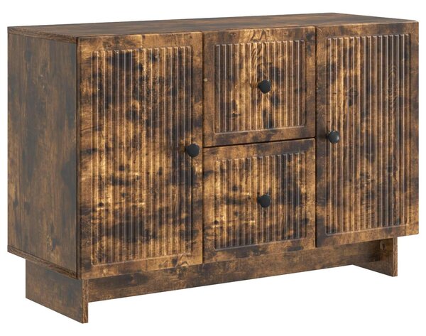 VidaXL Széf fiókkal Füstös Tölgy 89 x 34,5 x 60 cm Szerelt Fa