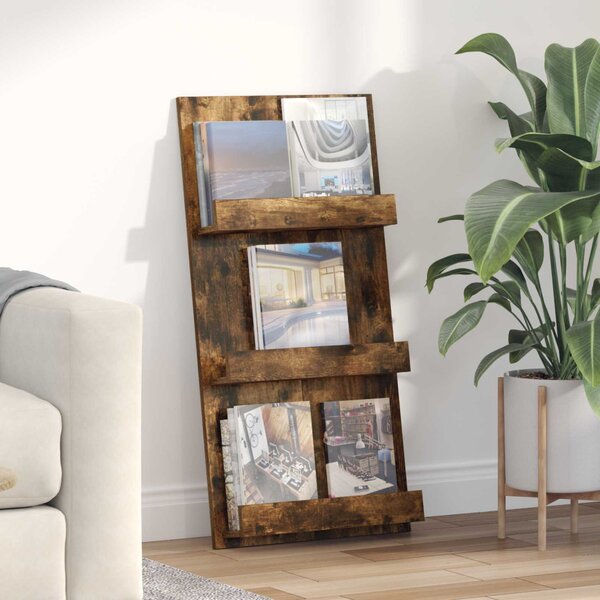 Magazin állvány Füstölt tölgy 51 x 11 x 102 cm Faanyag
