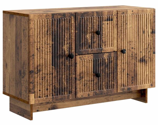 VidaXL Széf fiókkal Antik Fa 89 x 34,5 x 60 cm Szerelt Fa