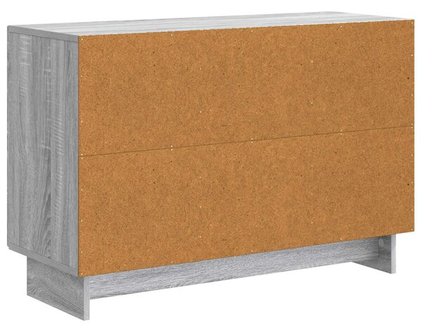 VidaXL Széf fiókkal Szürke Sonoma 89 x 34,5 x 60 cm Szerelt Fa