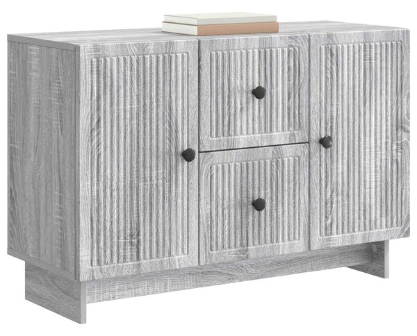 VidaXL Széf fiókkal Szürke Sonoma 89 x 34,5 x 60 cm Szerelt Fa