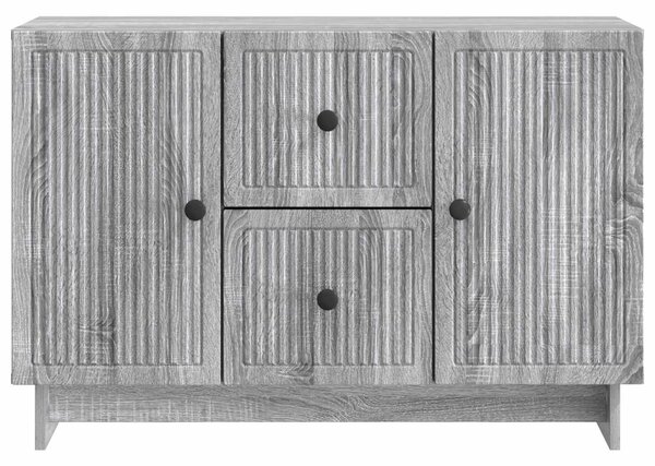 VidaXL Széf fiókkal Szürke Sonoma 89 x 34,5 x 60 cm Szerelt Fa