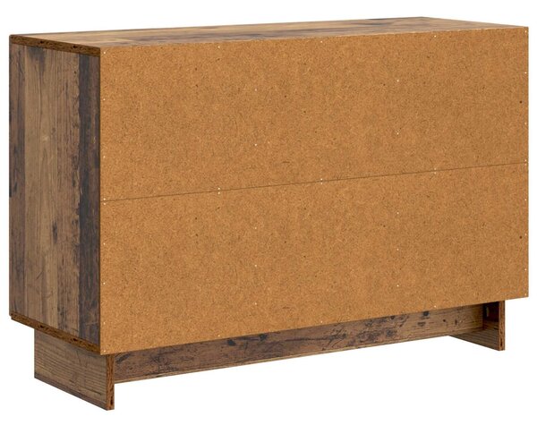 VidaXL Széf fiókkal Antik Fa 89 x 34,5 x 60 cm Szerelt Fa