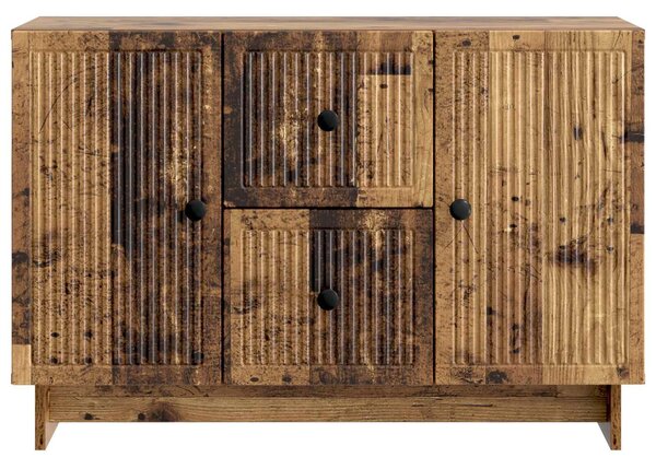 VidaXL Széf fiókkal Antik Fa 89 x 34,5 x 60 cm Szerelt Fa