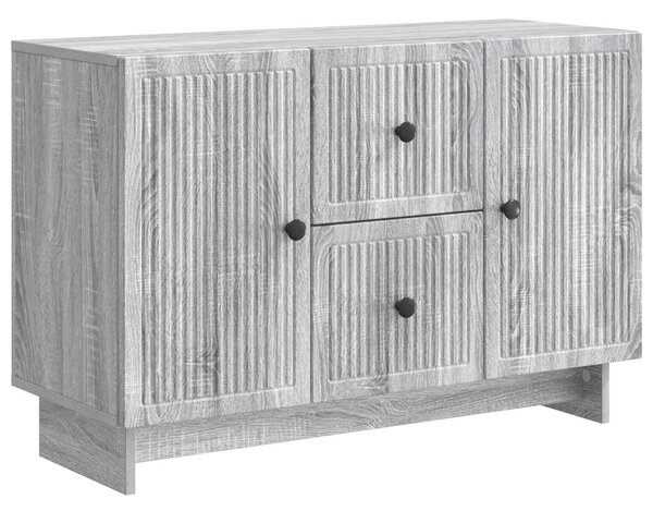 VidaXL Széf fiókkal Szürke Sonoma 89 x 34,5 x 60 cm Szerelt Fa