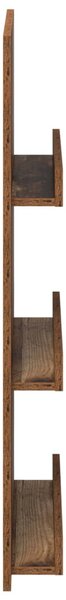 Magazin állvány polcokkal Öreg fa 51 x 11 x 102 cm Faanyag