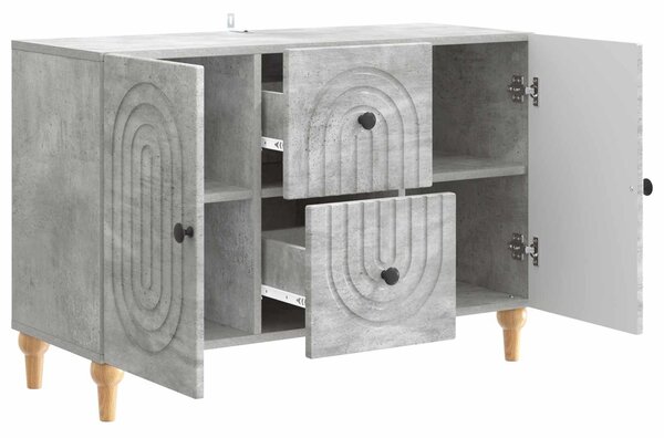 VidaXL TV szekrény fiókkal Betonszürke 89 x 34,5 x 60 cm Szerelt Fa