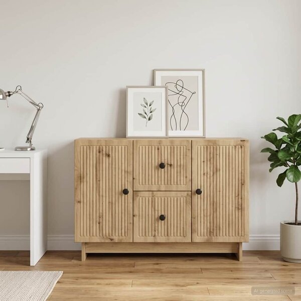 VidaXL Széf Kézműves Tölgy 89 x 34,5 x 60 cm Szerelt Fa