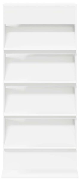 Magazin állvány polcokkal Fehér 70 x 41 x 156 cm Faanyag