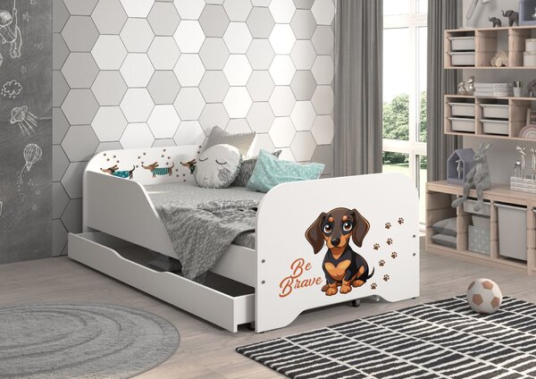 MIKI gyerekágy 160x80cm matraccal és ágyneműtartóval - Bátor