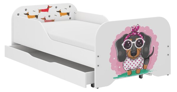 MIKI gyerekágy 160x80cm matraccal és ágyneműtartóval - Zizi