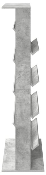 Magazin állvány polcokkal Beton Szürke 70 x 41 x 156 cm Faanyag