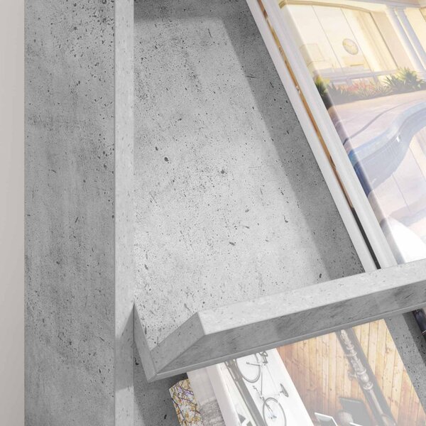 Magazin állvány polcokkal Beton Szürke 70 x 41 x 156 cm Faanyag