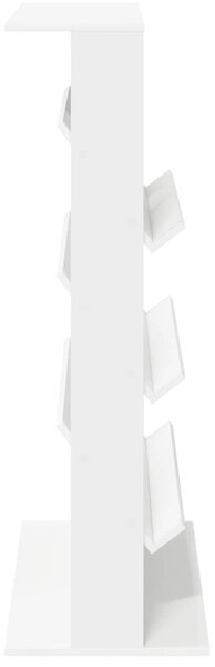 Magazin állvány polcokkal Fehér 70 x 41 x 126 cm Faanyag