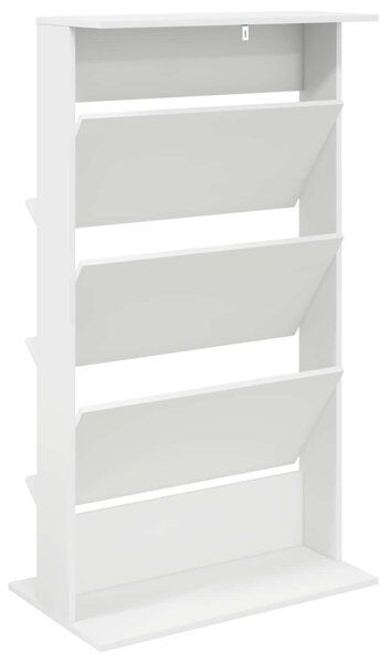Magazin állvány polcokkal Fehér 70 x 41 x 126 cm Faanyag