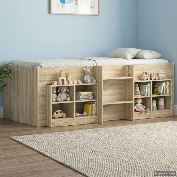 VidaXL Ágyat tartó szekrény 2 pcs Sonoma Tölgy 66 x 33 x 48 cm