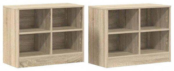 VidaXL Ágyat tartó szekrény 2 pcs Sonoma Tölgy 66 x 33 x 48 cm