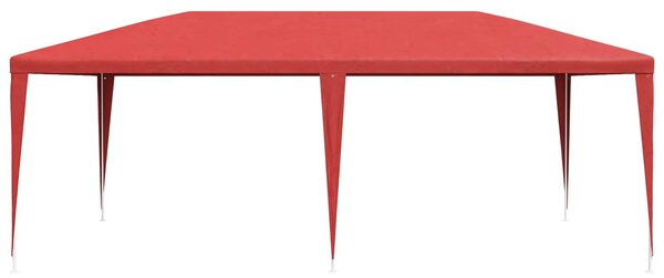 VidaXL Partysátor 600 x 300 x 255 cm, PE és acél, Piros