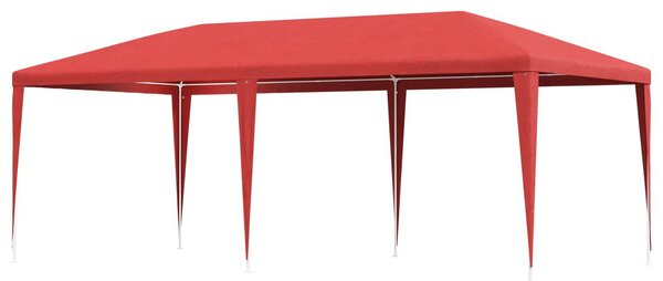 VidaXL Partysátor 600 x 300 x 255 cm, PE és acél, Piros