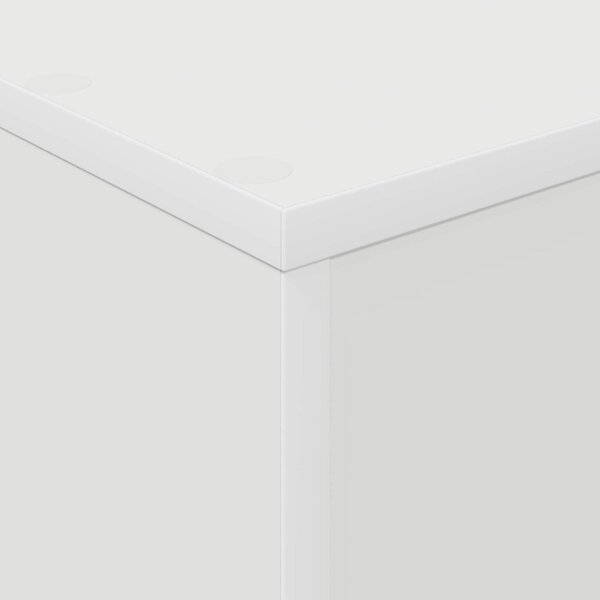 Magazin állvány polcokkal Fehér 70 x 41 x 126 cm Faanyag