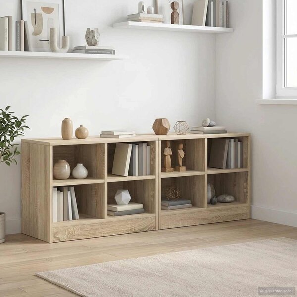 VidaXL Ágyat tartó szekrény 2 pcs Sonoma Tölgy 66 x 33 x 48 cm