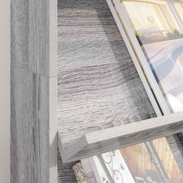Magazin állvány Szürke Sonoma 70 x 41 x 126 cm Faanyag