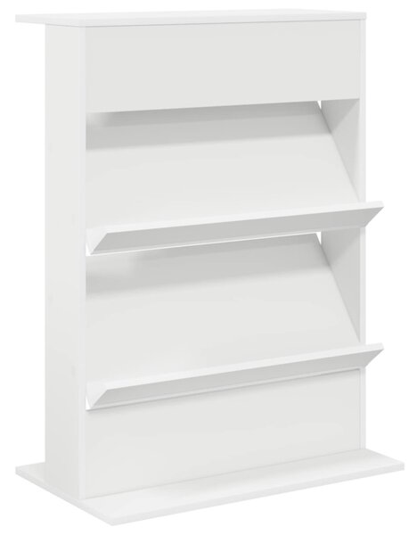 Magazin állvány polcokkal Fehér 70 x 41 x 96 cm Faanyag