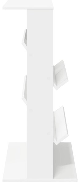 Magazin állvány polcokkal Fehér 70 x 41 x 96 cm Faanyag