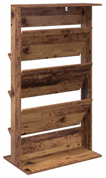 Magazin állvány polcokkal Öreg fa 70 x 41 x 126 cm Faanyag