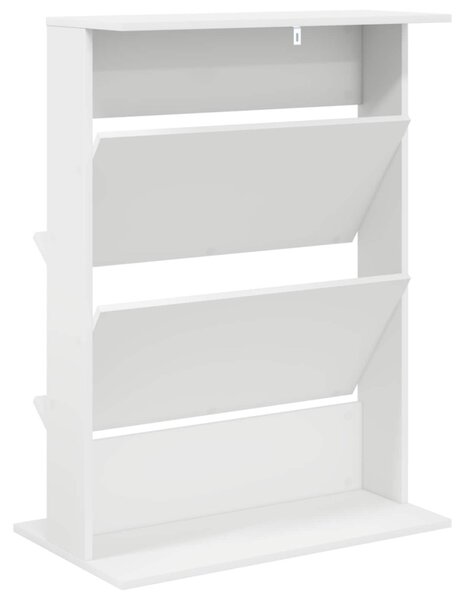 Magazin állvány polcokkal Fehér 70 x 41 x 96 cm Faanyag