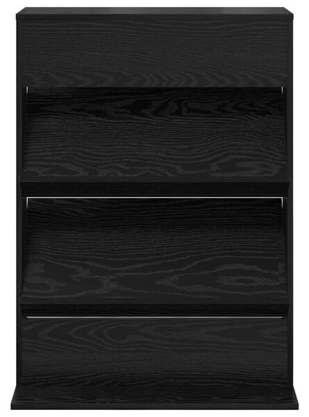 Magazin állvány polcokkal Fekete tölgy 70 x 41 x 96 cm Faanyag