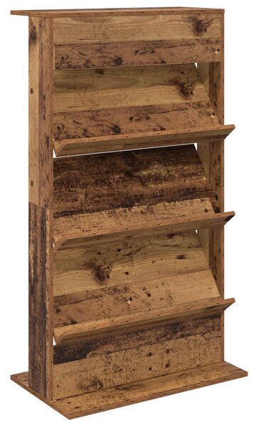 Magazin állvány polcokkal Öreg fa 70 x 41 x 126 cm Faanyag