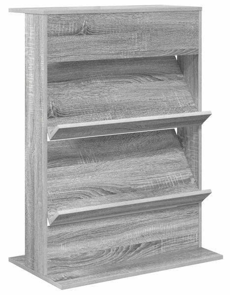 Magazin állvány polcokkal Szürke Sonoma 70 x 41 x 96 cm Faanyag