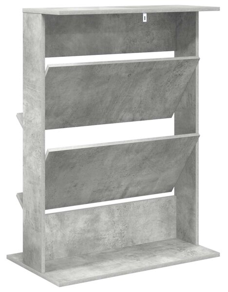 Magazin állvány polcokkal Beton Szürke 70 x 41 x 96 cm Faanyag