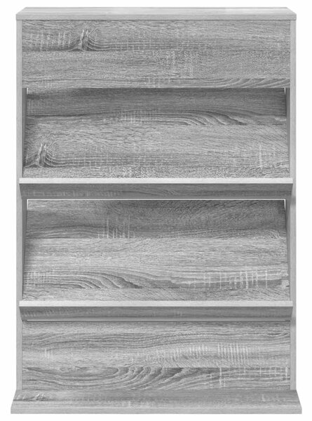 Magazin állvány polcokkal Szürke Sonoma 70 x 41 x 96 cm Faanyag