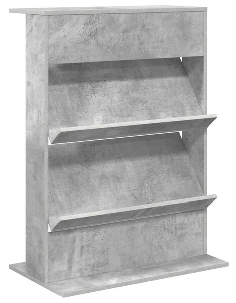 Magazin állvány polcokkal Beton Szürke 70 x 41 x 96 cm Faanyag