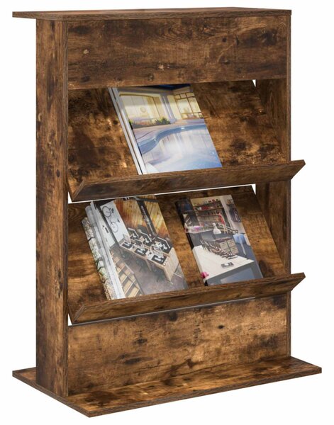 Magazin állvány Füstölt tölgy 70 x 41 x 96 cm Szerelt Fa